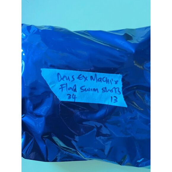 DEUS EX MACHINA Blue Floral Swim Wear Trunks Shorts Mens Size 34 - Picture 9 of 9